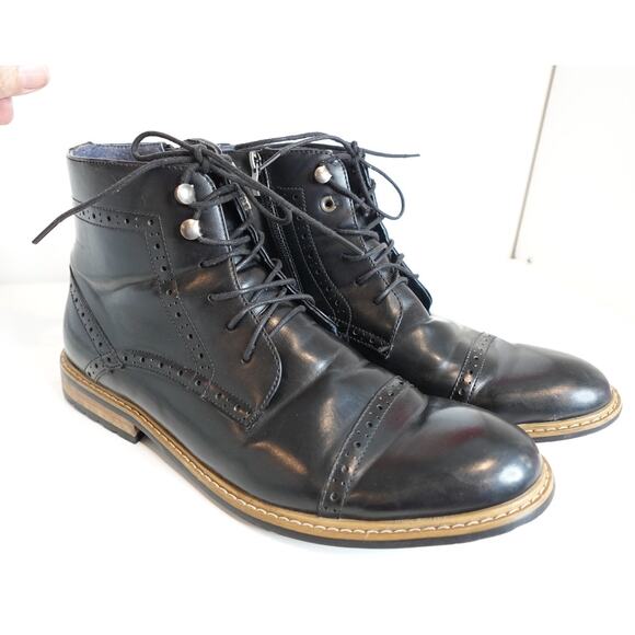 Bruno Marc Black Bergen-03 Oxford Dress Ankle Boots Mens Size 12 main image 9